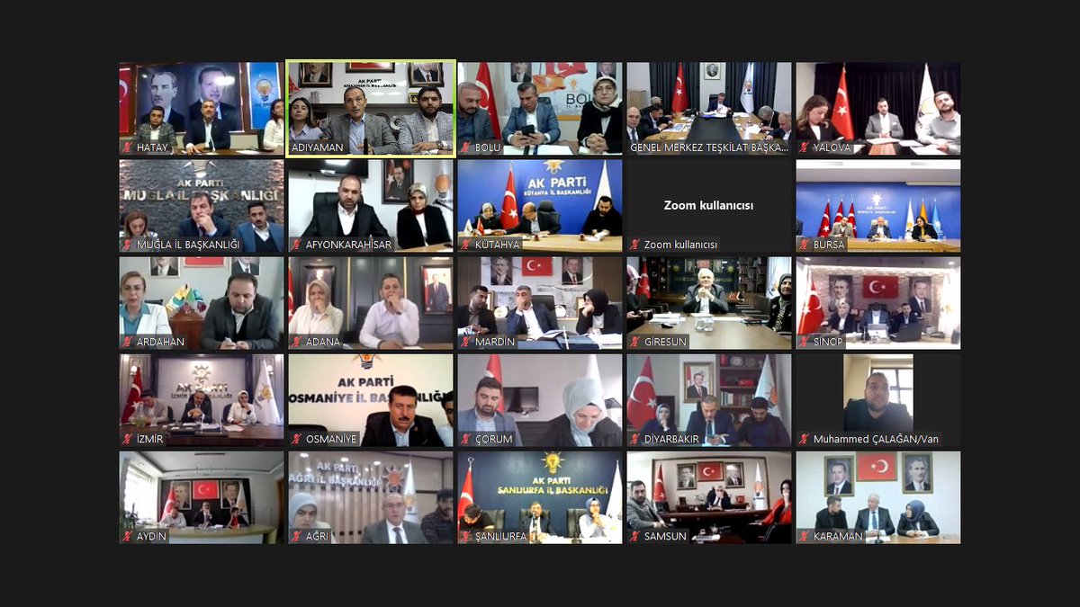 akgencadiyaman's tweet photo. İl Gençlik Kolları Başkanımız Sn @mevlutkustepe İl Başkanımız @mehmetdagtekin_ ,Kadın Kolları Başkan Vekilimiz @guvenc_av ve  81 İl Başkanlarımızla, Teşkilatlardan Sorumlu Genel Başkan Yardımcımız @erkankandemir Başkanlığında video konferans toplantısına Katıldılar. https://t.co/nw37tWHnds