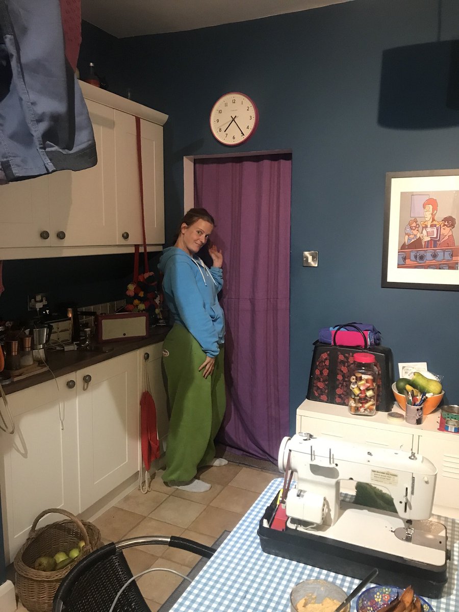 RosemaryRLE's tweet photo. I’m still living with very working class approaches, no heating on, candles at my work desk and hot water bottles. Last night Ellen made these curtains to keep the heat in. I’m proud of living like this, but really should not either feel proud, not should I bloody have to do this https://t.co/pWRWqXHUWn