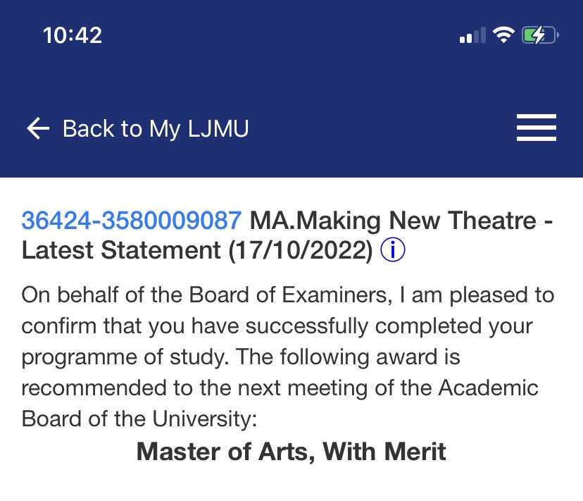 ChelseaGentile's tweet photo. 5 years later, we’ve got a BA and an MA and I couldn’t be happier. I’m very hard on myself but I have to say I am proud of what I’ve achieved and proud of all that I created from it. Onwards and upwards now 📝🎭👩‍🎓 https://t.co/ZiOHtbPG26