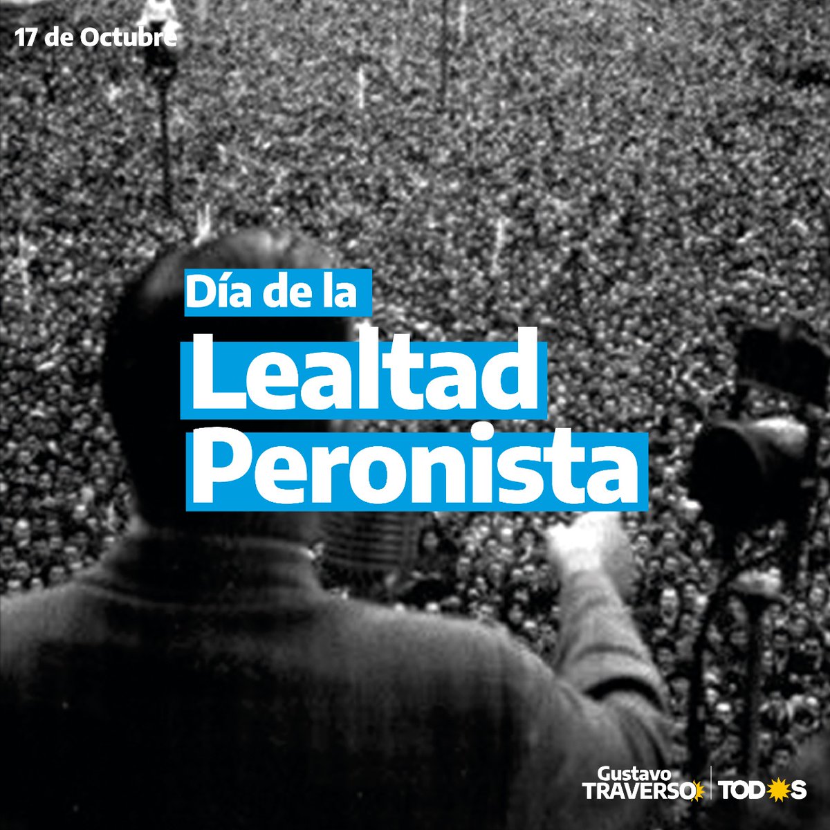 DÍA DE LA LEALTAD PERONISTA ✌🏾

Como cada 17 de Octubre los peronistas celebramos nuestro #DíaDeLaLealtad.

Sigamos construyendo una patria más igualitaria y con mayor justicia social entre todos y todas, porque para un peronista nada mejor que otro peronista.
