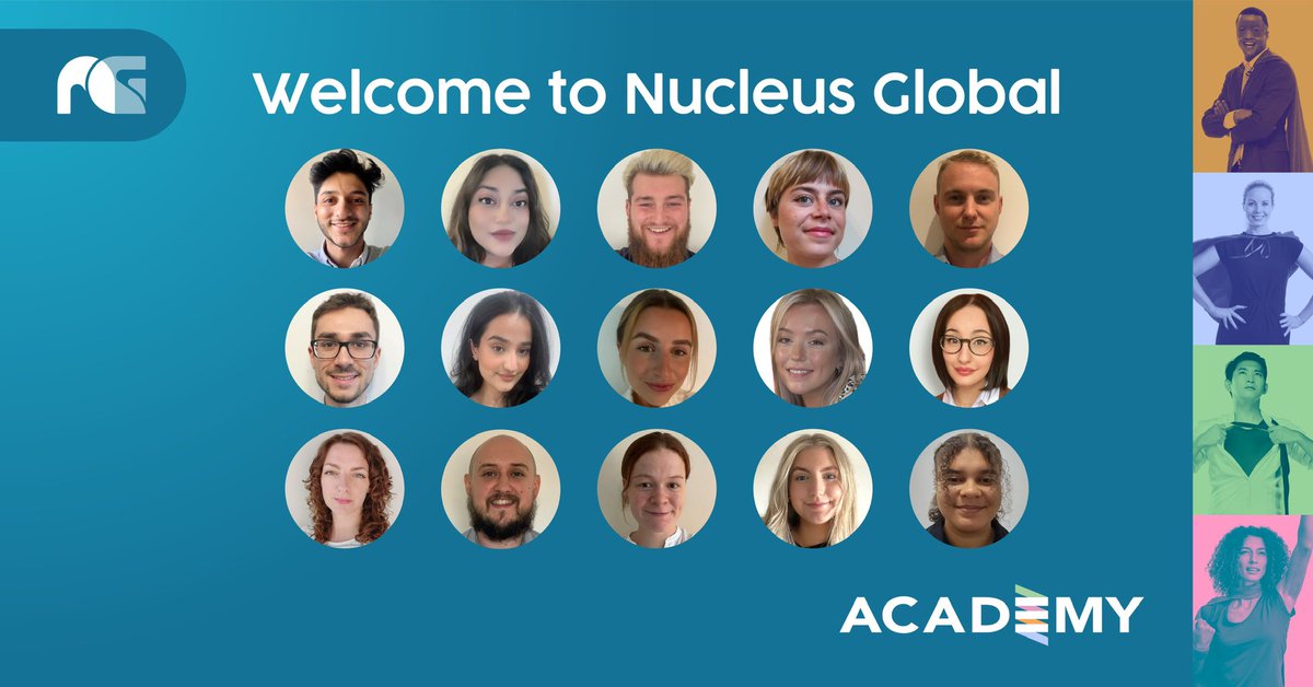 NucleusGlobal's tweet photo. Introducing you to our latest EU Nucleus Academy cohort. We are delighted to have you as a part of the Nucleus Global family, welcome everyone!

#careermakers #mynucleus #medcomms https://t.co/AxXkyxP9py
