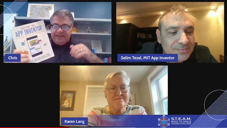 Watch fabulous Chris Evans' wonderful interview with our <a href="/MITAppInventor/">MIT App Inventor</a> book "Become An App Inventor"  (<a href="/MITeenPress/">MITeen Press</a>) authors Karen (@kmclang ) and Selim (<a href="/SelimTezel/">Selim Tezel</a>) at the Orange County Children's Book Festival. youtu.be/UKvgWqKX6VM