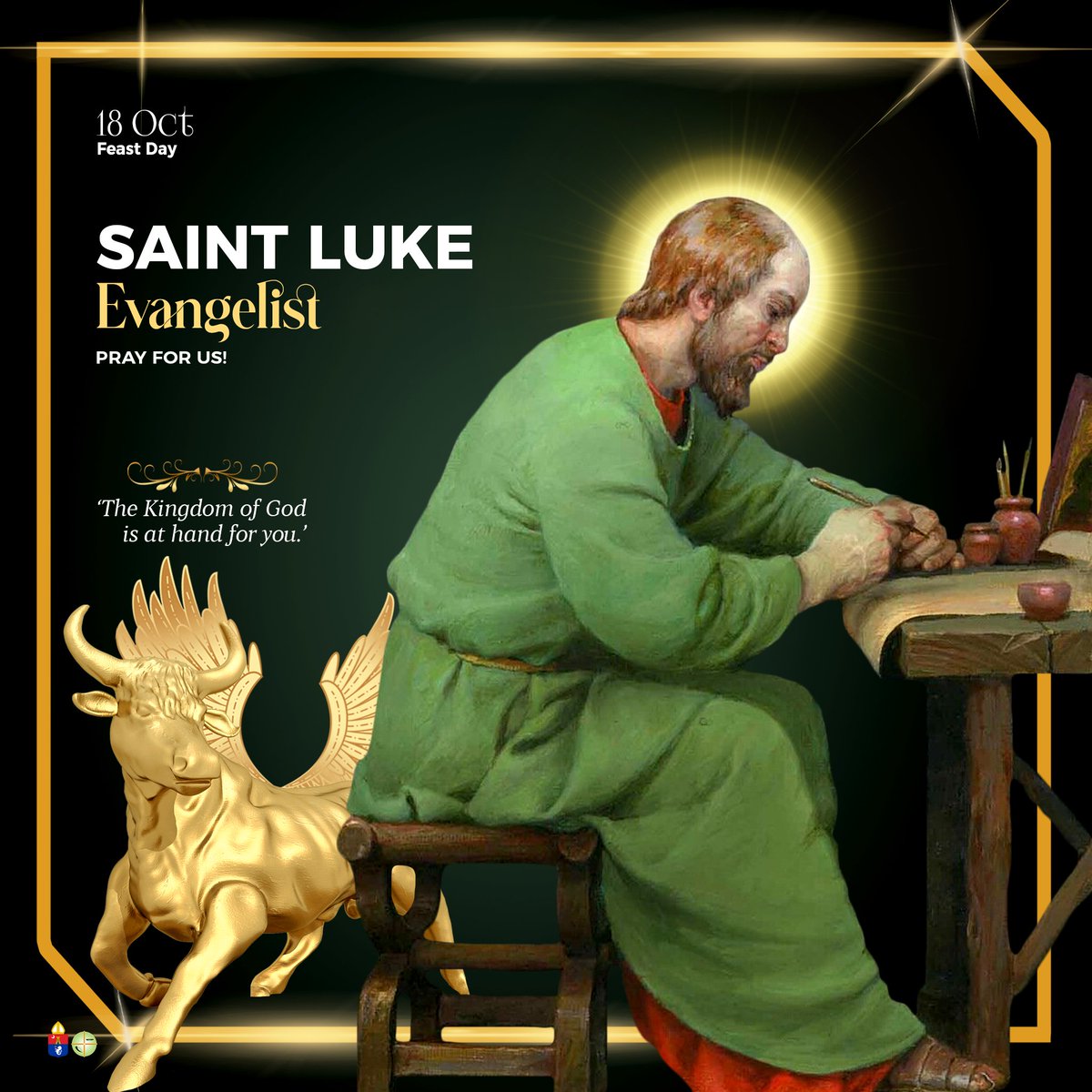 quiapochurch's tweet photo. SAINT LUKE, Evangelist - pray for us!
18 October; Feast Day
βThe Kingdom of God is at hand for you.β (Lk 10:9)
#SaintLuke #SanLucas #Evangelist #SaintOfTheDay #Catholic #500YearsOfChristianity #SimbahanNgQuiapo #QuiapoChurch #ArchdioceseOfManila #MinorBasilicaOfTheBlackNazarene https://t.co/ne5xGusLap