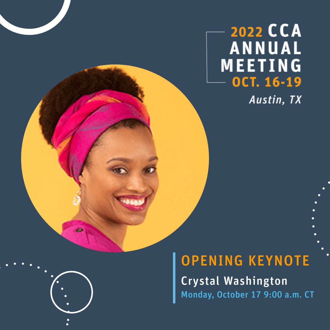 CCActuaries's tweet photo. Don't miss the CCA Annual Meeting opening keynote! This presentation features technology marketing strategist and futurist, @cryswashington 

Learn More: https://t.co/F6EGco1LLk
#CCA2022AM #AM22 https://t.co/j8CEeWOCtX