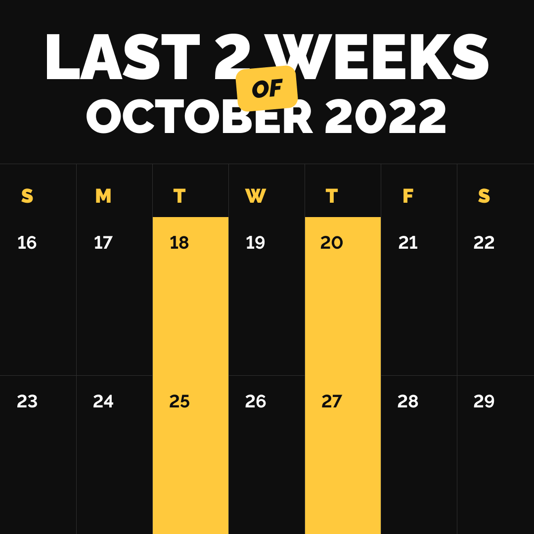 ZogiLabs's tweet image. Bezogians!

Here is the Beta Test Session Schedule for the last two weeks of October.

Keep your eyes on Discord for bonus test session announcements! We all know that more of you want in on the action and we're making it happen!

#LoBBeta #LegendsofBezogia #P2E