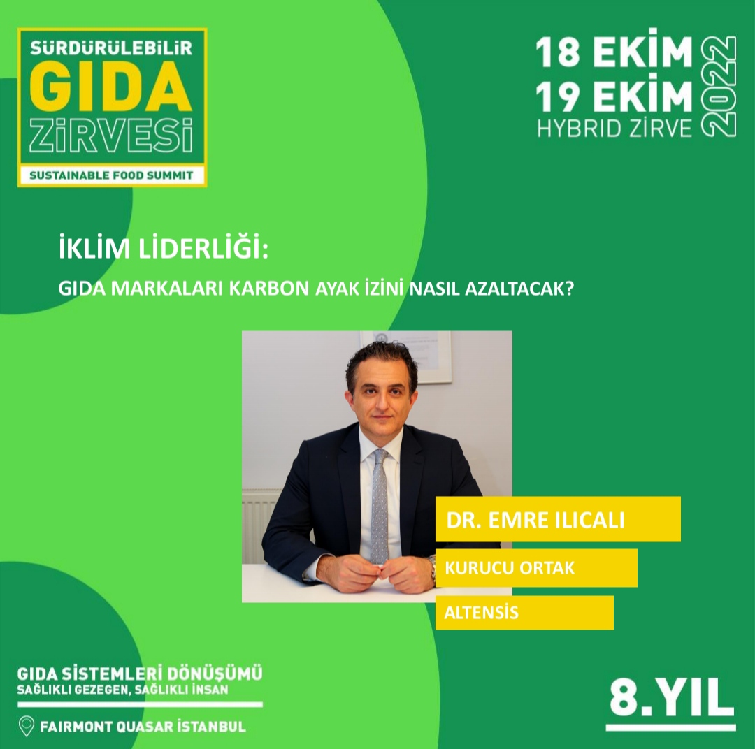 altensis's tweet photo. Dr. Emre Ilıcalı, Sürdürülebilir Gıda Zirvesi’nde 18 Ekim 15:15 – 15:35 saatleri arasında “İklim Liderliği: Gıda Markaları Karbon Ayak İzini Nasıl Azaltacak?” konulu panelde konuşmacı olarak yer alacak.
#sustainability #carbonemissions #energy #quickcarbon https://t.co/hrRdckqPOR