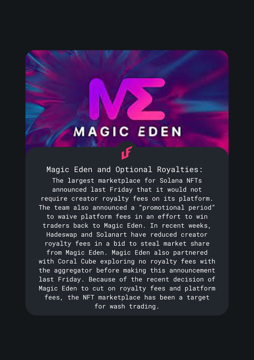 Magic Eden's optional royalties.