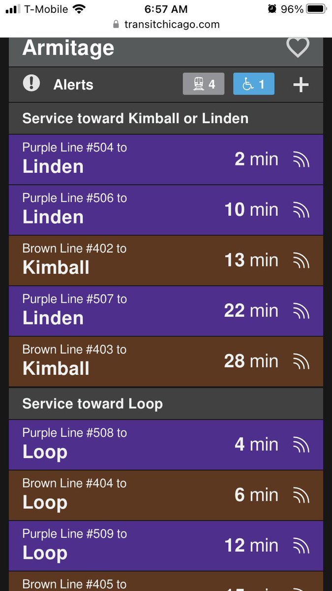 Seriously, @cta, a 15-minute gap between trains is unacceptable during off-peak hours. At 7 am?!? And I get that brown and purple are roughly interchangeable Loop-bound. But they’re not north-bound.
