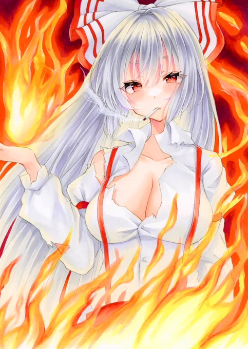 不老不死の人間#東方Project #東方#藤原妹紅 