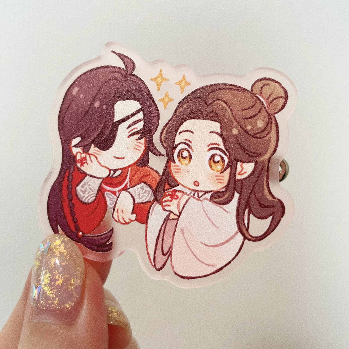 eyepatch chinese clothes long hair brown hair chibi long sleeves robe  illustration images