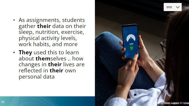 insight_centre's tweet photo. Now Prof. Alan Smeaton @asmeaton outlines the successful @insight_centre supported student module, FLOURISH. Flourish supports student wellbeing by harnessing an awareness of their physical/ mental health through self exploration using their own data. #insightsss22 https://t.co/wN0d6VFz98