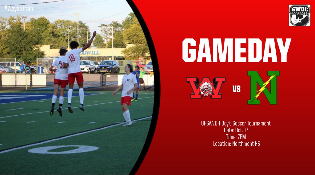 MrCoachHuynh's tweet photo. It’s Gameday! The Warriors begin their campaign in the OHSAA Boy’s Soccer Tournament against fellow GWOC foes, the Northmont Thunderbolts. We hope you’ll come out and support the boys in this win or go home game! ❤️🖤🔥⚽️ #WayneTrain #Family https://t.co/aExEbhTEjS