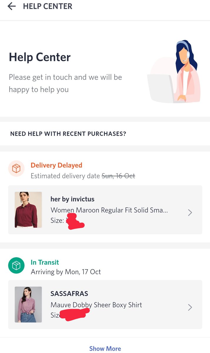 PretsR's tweet photo. Ordered from Myntra under one day express delivery two days back but still can't received. Also unable to contact their customer care service. Very poor service @myntra https://t.co/mwuUHTsWBh