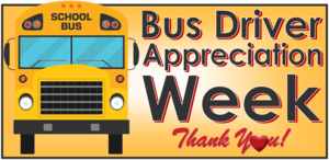 October 17-21 is School Bus Driver Appreciation Week and National School Bus Safety Week.  CCPS is extremely fortunate to have amazing employees in our Transportation Department who safely transport our students to and from school every day.  Thank you for all that you do!
