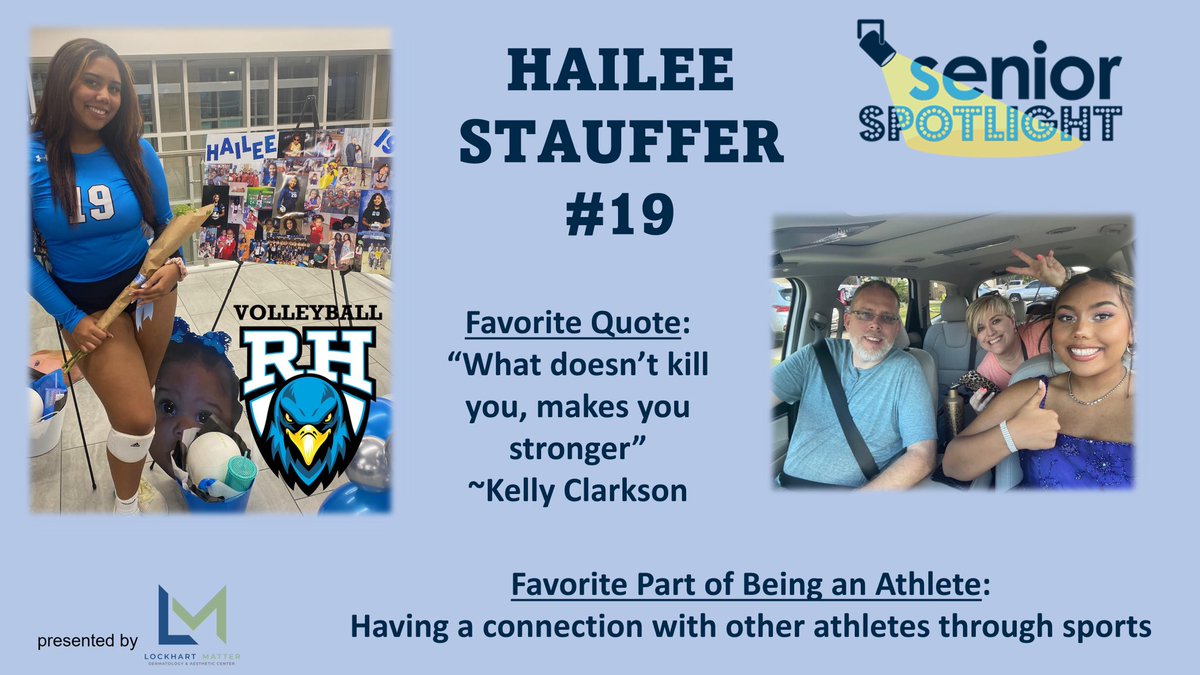 vb_hill's tweet photo. Week TEN of Our #WeeklySeniorSpotlight - Hailee Stauffer #19
#FightRockFight
@RockHillHS
@RockhillMedia @PISD_Athletics
presented by #LockhartMatterDermatology
https://t.co/l6HxZzWZWI https://t.co/zKKt1xr7DW