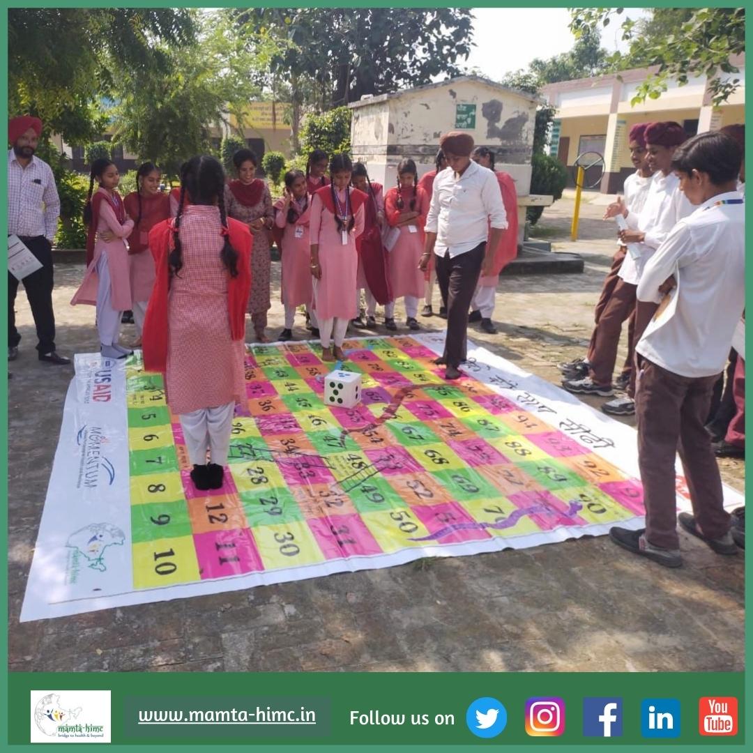 MamtaHIMC's tweet photo. On 14th Oct #MAMTAHIMC organized an #educational event through a snake and ladder game at Govt Senior Secondary Smart School, #Benra, in #Sherpur Block, #Sangrur District, #Punjab.
@JSIhealth @USAID_MOMENTUM @USAID @CMOPb @PunjabGovtIndia
#Vaccineefficacy #VaccinesForAll https://t.co/vP0qLB4TEN