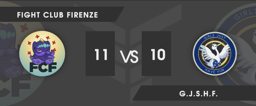 What a weekend! Another bout with a thrilling end, and the point brought by <a href="/Balaschowits/">Marco Papi</a> wins it for the Fight Club. 
Battling the <a href="/GJSHF_faction/">Girls Just Swanna Have Fun</a> is always incredible: GGs, and good luck for the remaining season bouts, we want to see you win :)