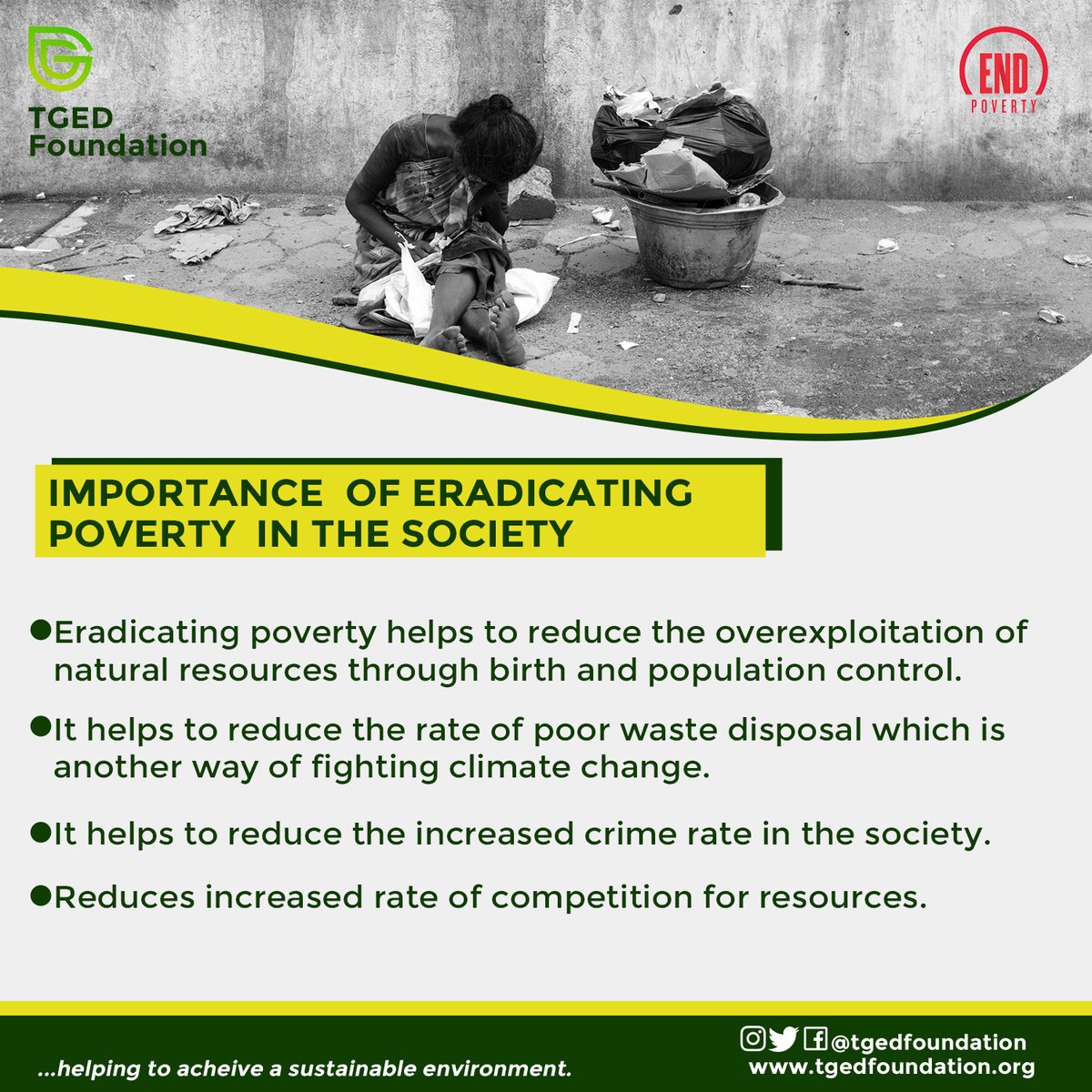 tgedfoundation's tweet photo. The lesser the rate of poverty in society, the lesser the pressure on the environment and its available resources.
#povertyspec #povertydeadlift #povertyalleviation #povertyisreal #endpoverty #povertyrelief #povertydie #povertysquat #povertyreduction #povertycaps #periodpoverty https://t.co/xzHMuk9Jqa