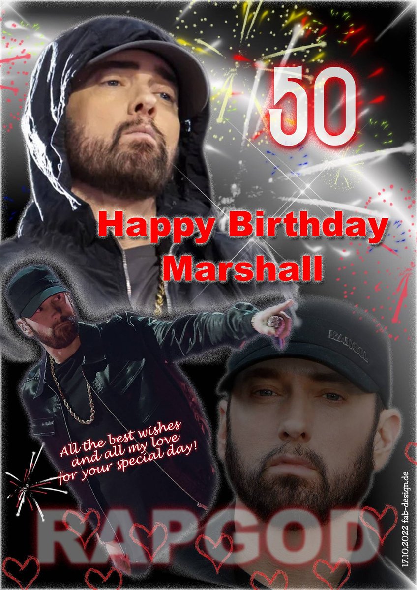 emer_gency_exit's tweet photo. ~**°Happy Birthday°**~ Marshall ❤️❤🎂🥂🎉 thank u for 22 years in my life 😄🎉 i love u #stan4life #Eminem50 👑 i made this for u >> https://t.co/stCHK0Rk09