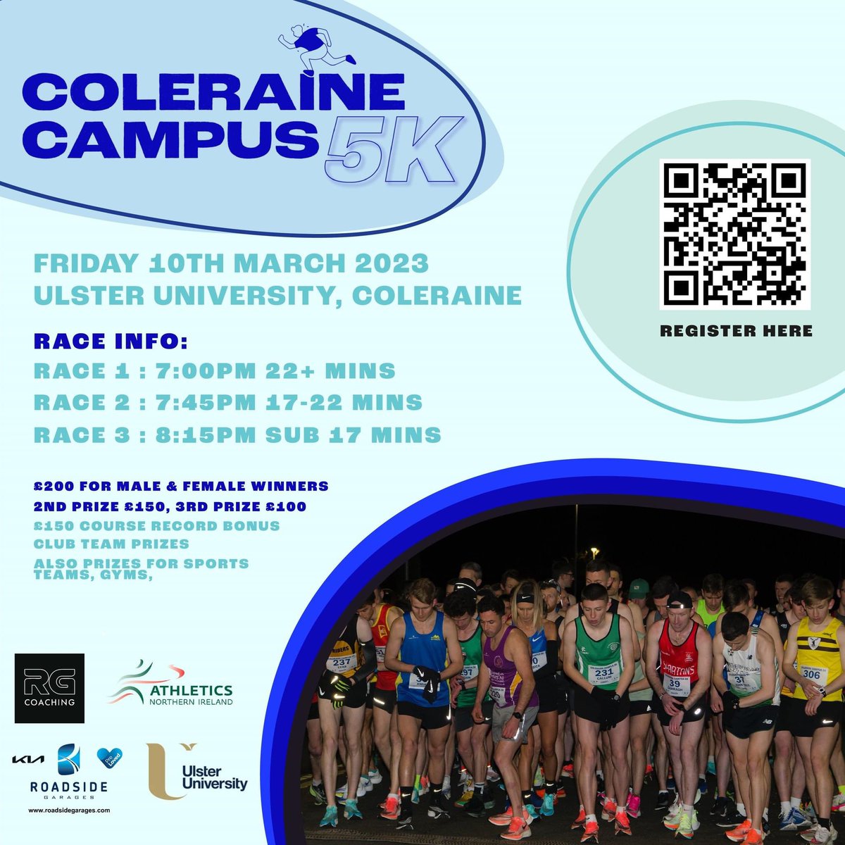rjgalway89's tweet photo. Down to 2 weeks until the EARLY BIRD rate ends for the #colerainecampus5k 2023 @ROADSIDEGARAGES @coleraine5k 
Share with your club mates, friends and everyone else!
@AthleticsNI @irishathletics @NiRunning
#5kraces #nirunning #irishrunning https://t.co/TuVeY5xbQo