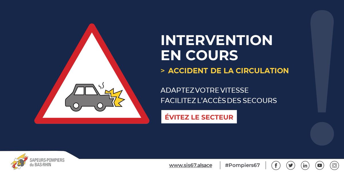 [INTERVENTION] ⚠️ Accident en cours impliquant un poids-lourd renversé, sur l'A35 Nord sens Lauterbourg vers Strasbourg. Circulation perturbée à hauteur de MOTHERN / SELTZ.  Facilitez l’accès des secours 🚒