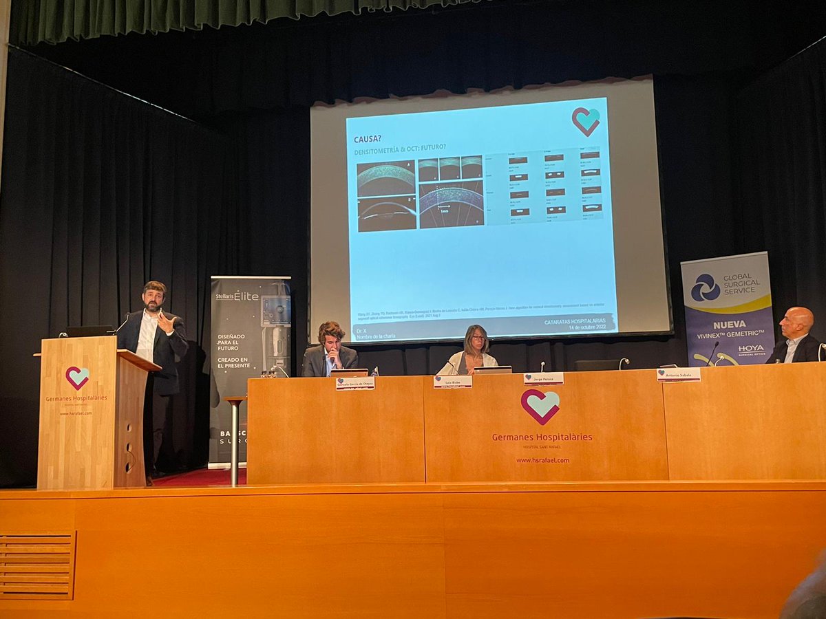 El pasado viernes tuvo lugar la jornada de actualización de “Cataras Hospitalarias” organizado por Germanes Hospitalàries.
 
El Dr. <a href="/fxcorretger/">Xavier Corretger</a> y el Dr. <a href="/jpnbcn/">Dr. Jorge Peraza-Nieves</a>, especialistas de #MiVisión, han formado parte del evento para hablar sobre cataratas y córnea. 👁️