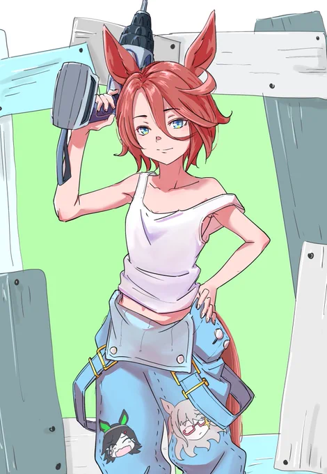 DIYタイシン(電動工具描いてみたかっただけ)#ウマ娘 