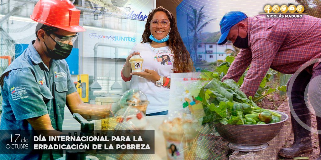 NicolasMaduro's tweet photo. En Revolución, acabar con la pobreza ha sido una prioridad para el Estado. En medio de la embestida del imperialismo, seguimos atendiendo al Pueblo, y nuestra meta es erradicar, por completo, la miseria, para construir una sociedad de iguales. ¡Lo vamos a lograr! https://t.co/15cecX3xuE