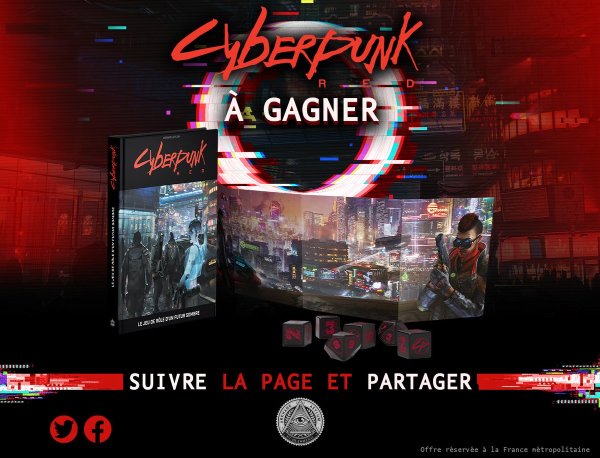 #Cyberpunk Red 📕💽

🎁Si vous souhaitez gagner ce lot composé du livre de base, de l'écran et des dés, rien de plus simple ! 

Follow + RT 
(Jusqu'à vendredi 21, à midi !)

L'offre est réservée à la France métropolitaine. 

#concours #JDR