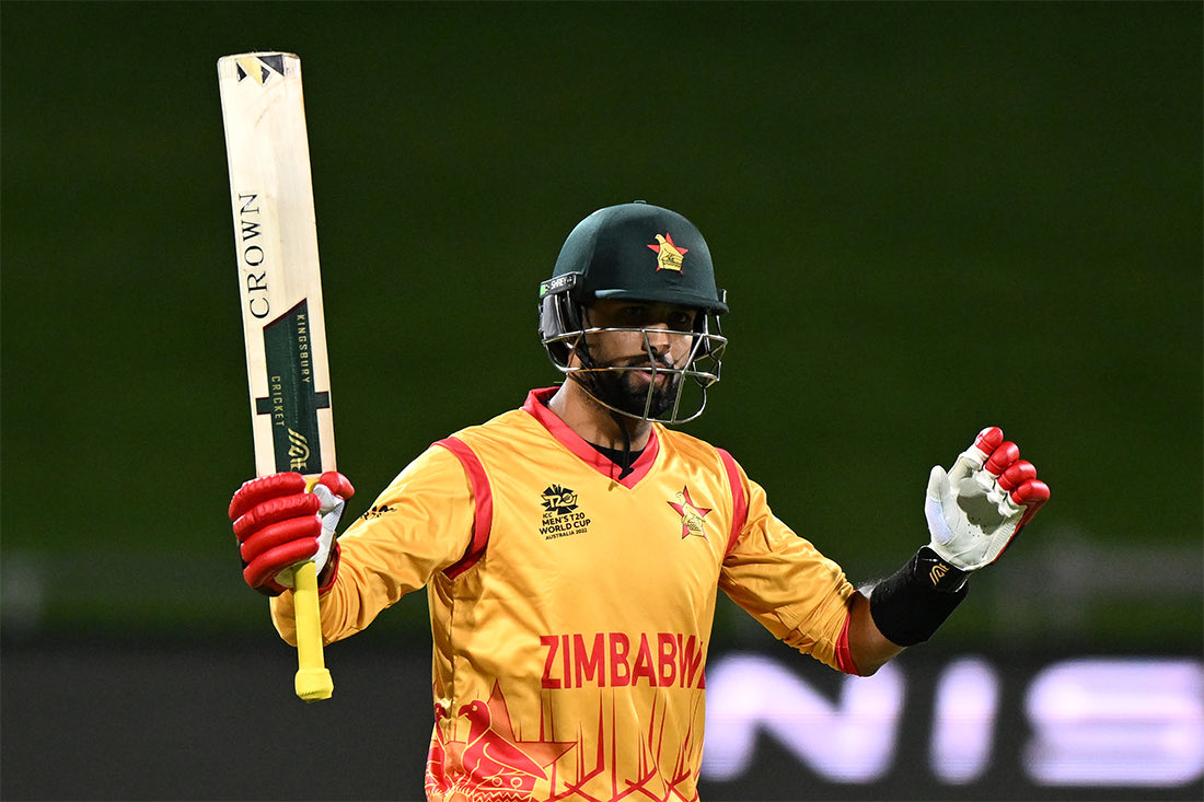 AdamTheofilatos's tweet photo. We have done it. Zimbabwe have beaten Ireland by 31 runs and are a win away from qualifying for the super 12. 

This emphatic makes it 8 wins from 9 in T20s this year🇿🇼 https://t.co/aN0xpQZNGx