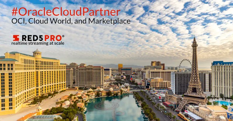 Red5Pro's tweet photo. Catch us at Oracle @CloudWorld this week to learn more about our ongoing partnership with OCI and how you can create the ultra-low latency video project of your dreams. https://t.co/IWHiBf2pKm #CloudWorld #streaming #Red5Pro https://t.co/O1BIJzeHLg
