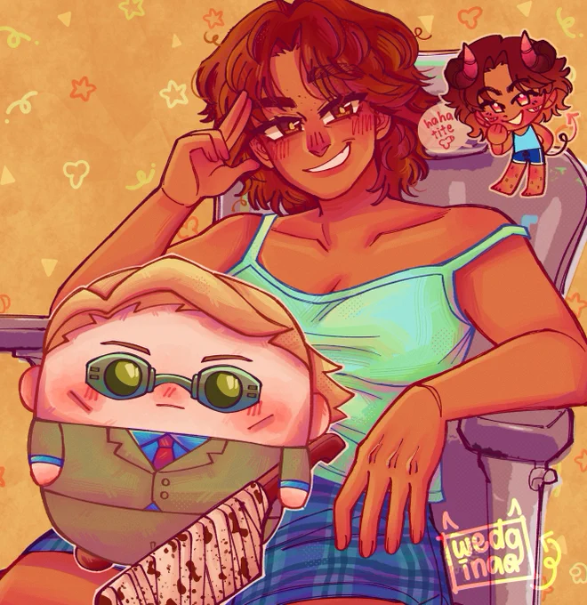 was supposed to post this on my bday but so much happened  that time &amp; i wasnt able to finish this, but thank u so much for all d bday greetings, support and love yall give to me even tho im not so active atm here's to more more (un) finished &amp; self-indulgent art!!!  