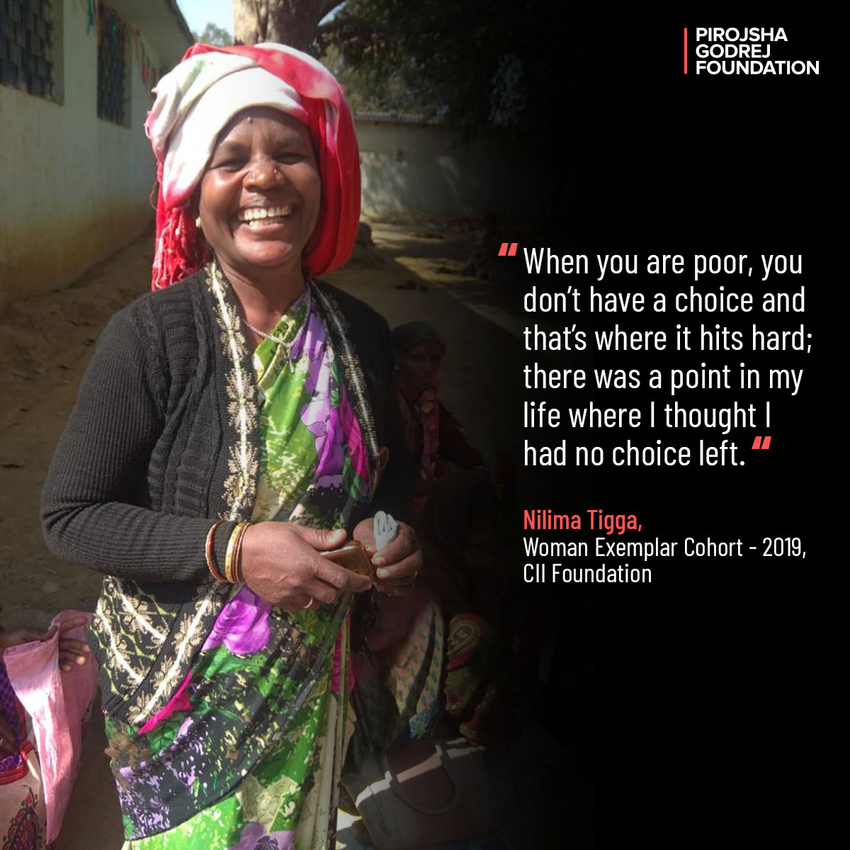 PirojshaGodrejF's tweet photo. Meet Nilima, who grew up in an impoverished household but pulled her family out of it &amp; is now responsible for creating a significant income rise for 15000+ tribal women.
On #InternationalDayForTheEradicationOfPoverty, we thank @CIIFoundation for recognising the Nilimas of India. https://t.co/NuaJ2OSXjN