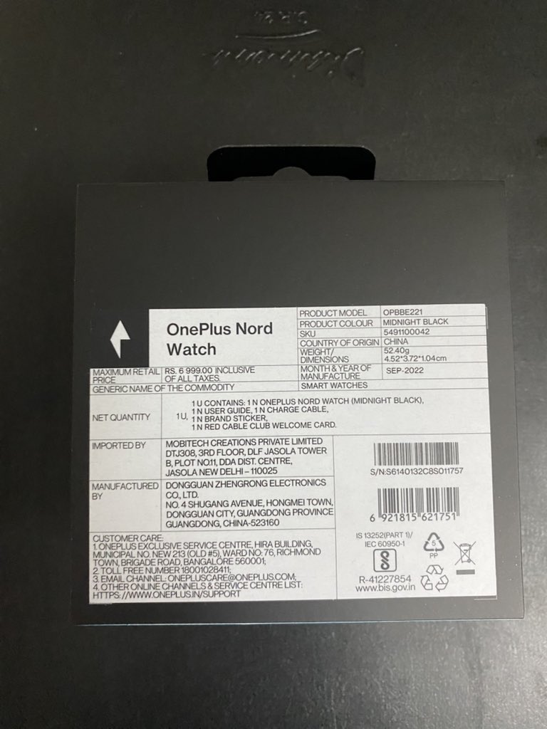 Veeramanim007's tweet image. #OnePlusNordWatch,#Oneplussupport #OneplusIN,#OneplusUS I have ordered Oneplus Nord watch with Midnight black and I Received deep blue case and Black strap.
I was following up with the customer care for getting correct product and i couldn’t get proper response from customercare