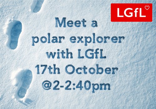 Less than half an hour until @polarAJ delivers his pupil session 'Frozen Kingdoms'. We cannot wait to be joined by 20 or so classes and hear about his latest polar expedition.