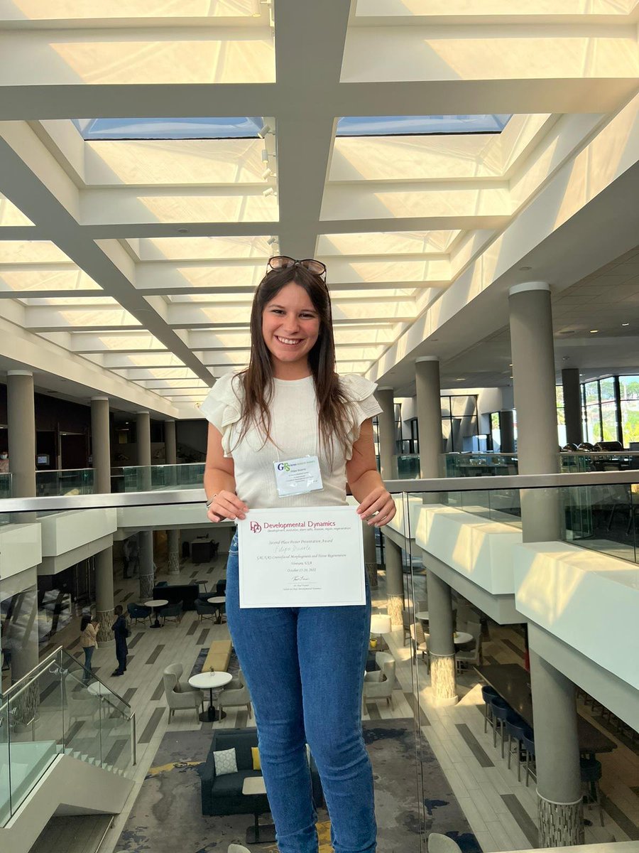 DevelopmentalDy's tweet photo. Developmental Dynamics is pleased to sponsor the 2022 #Craniofacial Morphogenesis and Tissue Regeneration GRC/GRS.

Congratulations to Katherine Woronowicz @ClathrinSays, Filipa Duarte @Filipamduarte and Kristin Watt @wattk11 on their 1st, 2nd and 3rd poster presentation awards. https://t.co/g5ru82MgPm