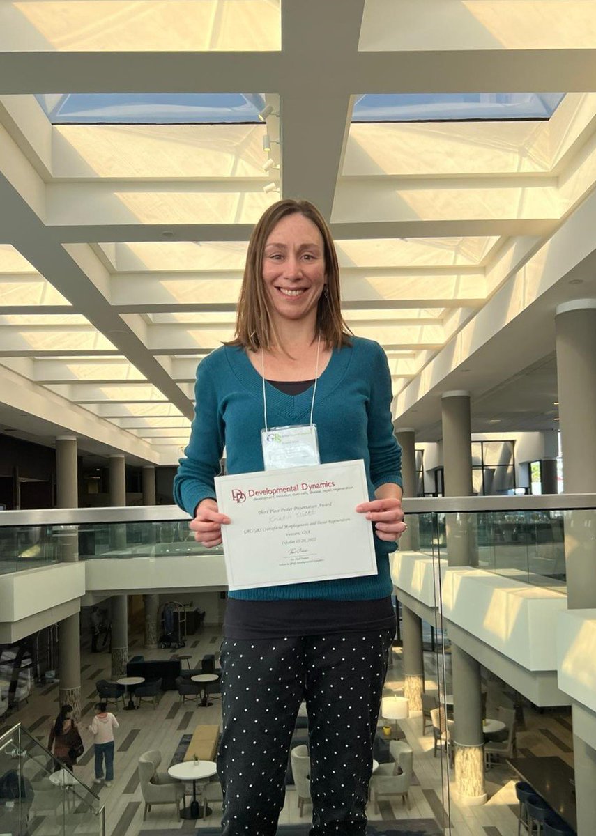 DevelopmentalDy's tweet photo. Developmental Dynamics is pleased to sponsor the 2022 #Craniofacial Morphogenesis and Tissue Regeneration GRC/GRS.

Congratulations to Katherine Woronowicz @ClathrinSays, Filipa Duarte @Filipamduarte and Kristin Watt @wattk11 on their 1st, 2nd and 3rd poster presentation awards. https://t.co/g5ru82MgPm
