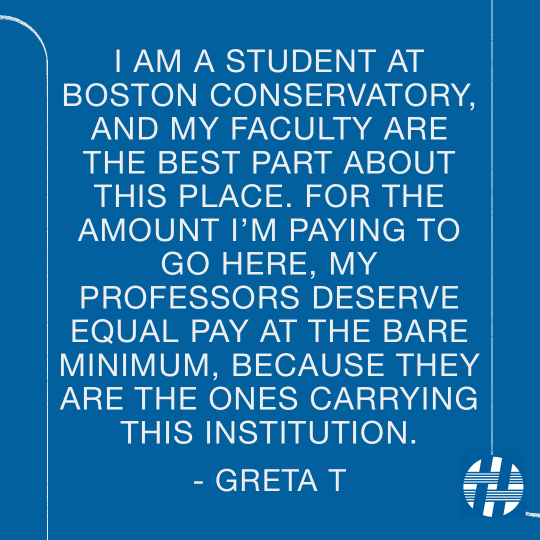 Comment from our petition at chng.it/V5PQjnSSJs More info at berkleefacultyunion.org/bargain #berklee #berkleefaculty #union #laborunion #unionstrong #unionproud #unionpride