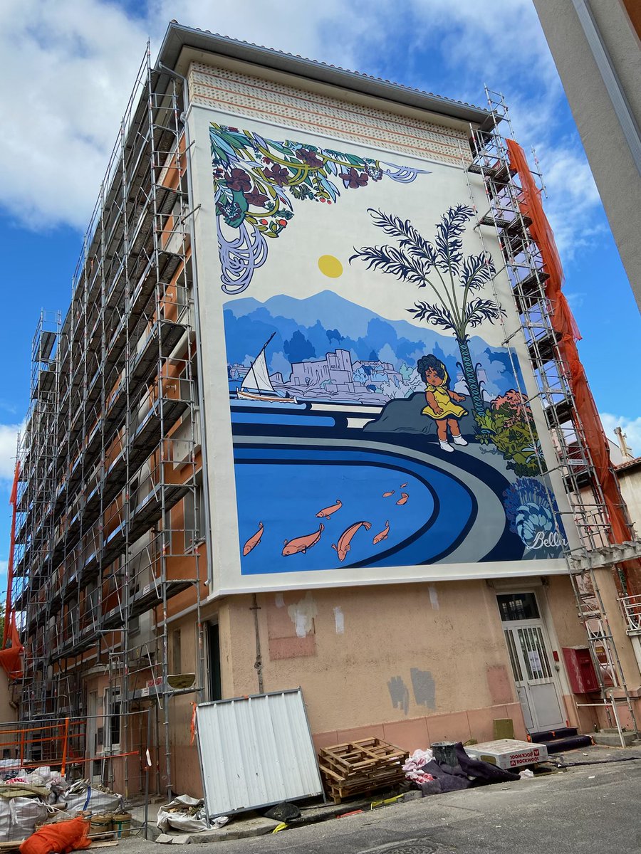 ABezzayer's tweet photo. [Les fresques #PoupéeBella Perpignan]
Les 3 #fresquesmurales commandées par Habitat Perpignan Méditerranée à @CCdesignUrbain sont à présent achevées
#habitatsocial #bailleursocial #isolationthermique #ITE #concertation #architecte #designmural #designmuralmonumental #designurbain https://t.co/PT6cCcy4le