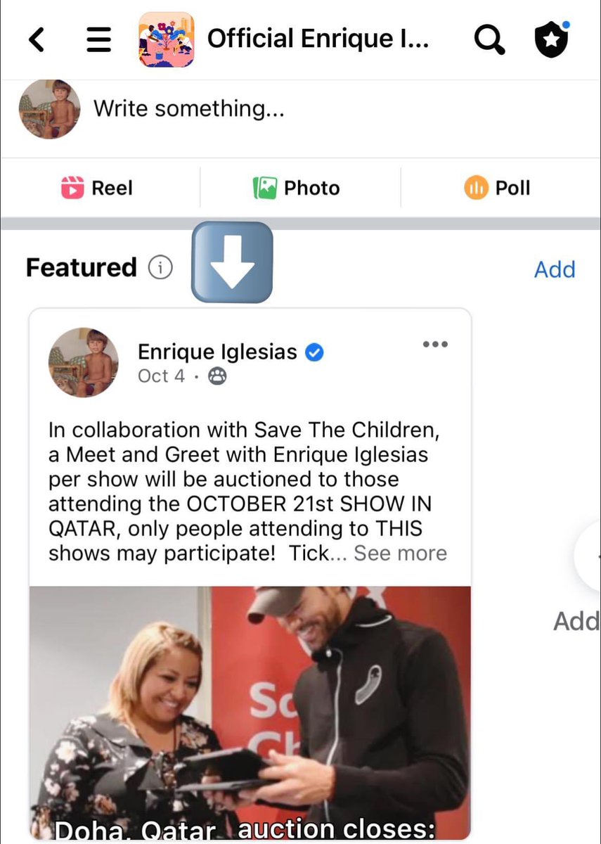 Just a couple of hours left to take part on the auction in support of Save The Children for the chance of winning a Meet &amp; Greet in Doha! #QATAR, see you this friday!! 

Link: facebook.com/groups/Enrique…