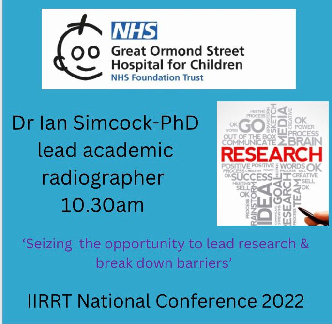 iirrt's tweet photo. Programme Highlights :IIRRT National Conference 5th Nov .Morning session speaker Ian Simcock Lead Academic Radiographer Great Ormond Street #programmehighlights #iirrtnationalconference #cpd #research
Book your place https://t.co/1psEWrOMuL https://t.co/VXZdWyYVV9