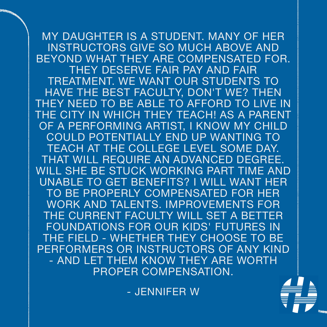 Comment from our petition at chng.it/V5PQjnSSJs More info at berkleefacultyunion.org/bargain #berklee #berkleefaculty #union #laborunion #unionstrong #unionproud #unionpride
