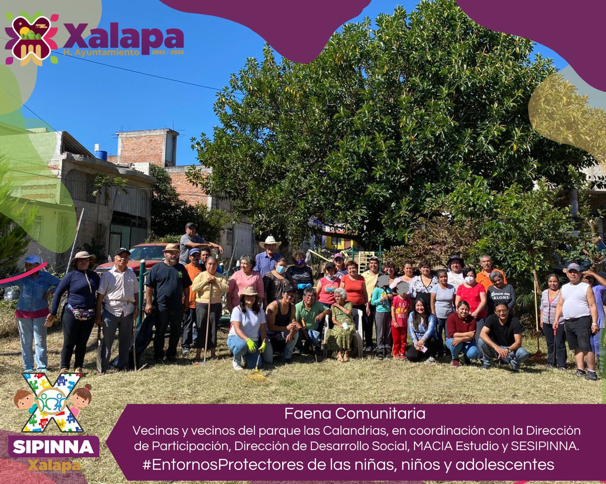 SipinnaXalapa's tweet photo. La organización comunitaria es pieza clave de un entorno de bienestar que protege a niñas, niños y adolescentes. Por y para ello, vecinas y vecinos del parque las Calandrias se organizan y con el apoyo de las Direcciones de Participación Ciudadana, Desarrollo Social, https://t.co/9jMrqBfmii