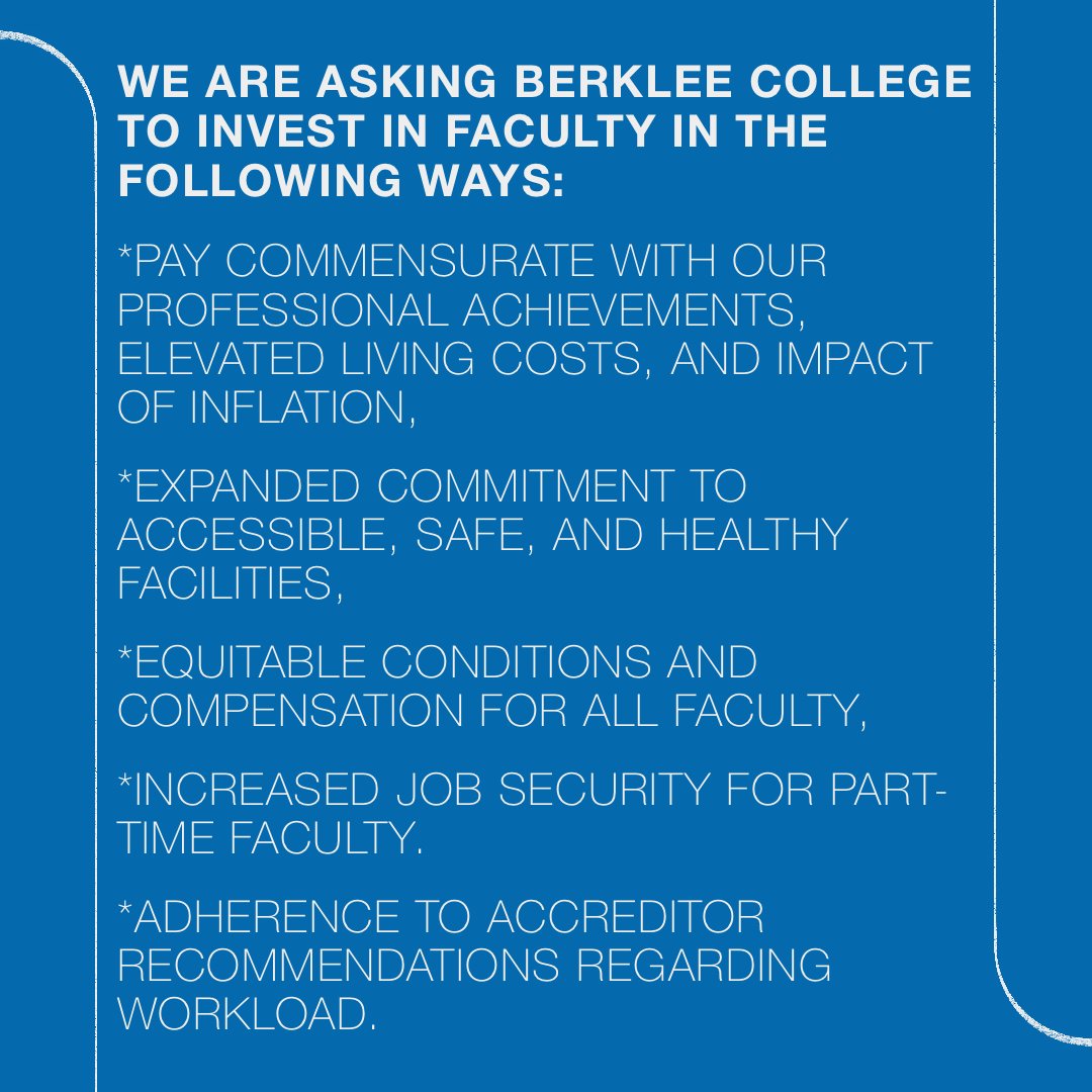 Sign our petition at chng.it/V5PQjnSSJs More info at berkleefacultyunion.org/bargain #berklee #berkleefaculty #union #laborunion #unionstrong #unionproud #unionpride