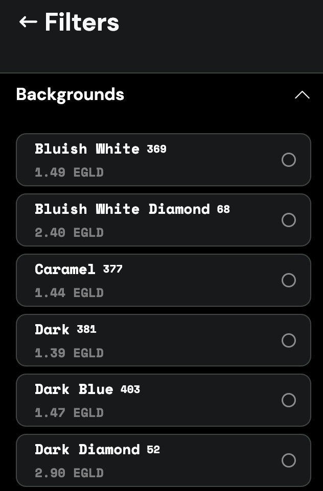 XoxnoNetwork's tweet photo. 🔥Floor Price per trait is LIVE🔥

Besides recent speed optimisations, we've added one more feature🛠️

Now you can:
✅Check the FP per trait to determine the sell price
✅See the FP in the single NFT page

More to come🚀 https://t.co/A3uJLwzydQ