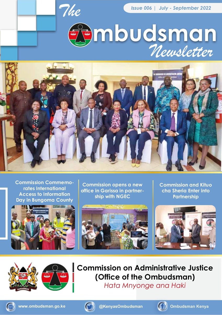 KenyasOmbudsman's tweet photo. Our Quarter One newsletter is online. Read it here:
https://t.co/vNdMdrKBAH https://t.co/M3NlgbFHVd