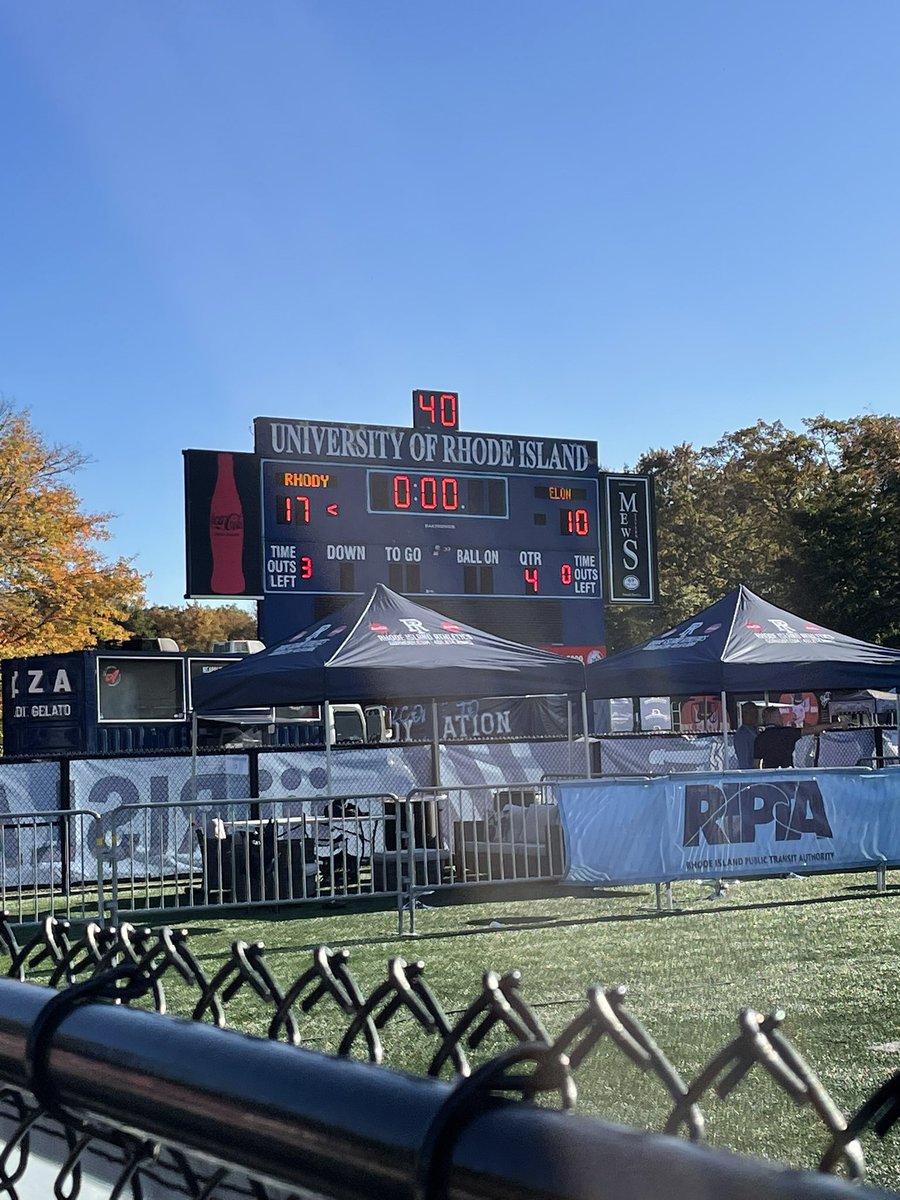 Had a good time at URI this past weekend watching them win against Elon. Thank you <a href="/CoachFlanaganRI/">Mike Flanagan</a> <a href="/Mr_Satoh/">Chris Satoh</a> <a href="/RhodyFootball/">Rhody Football</a>