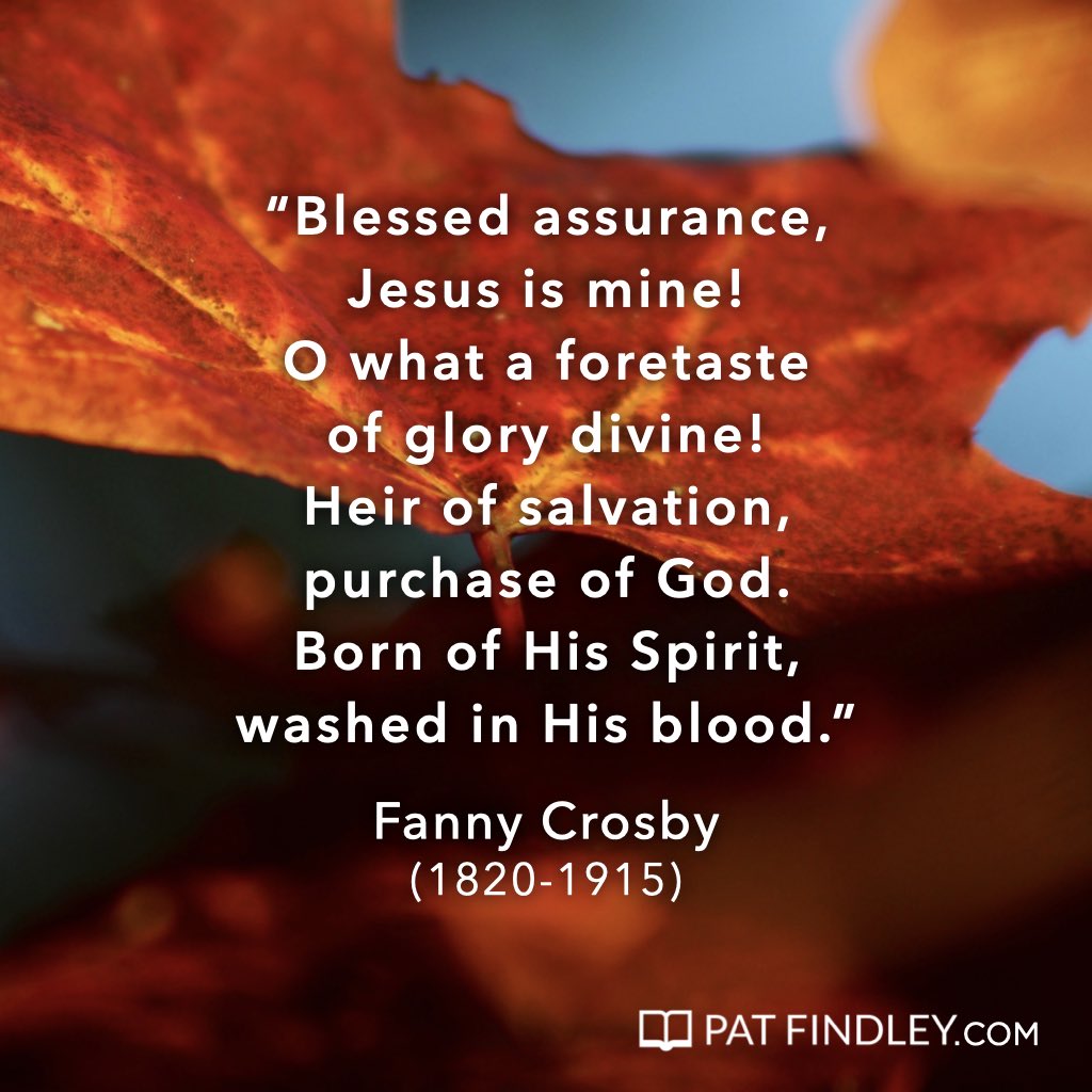 patfindley's tweet photo. Is there anything better than being a believer in Christ? Yes. Being a believer and knowing it—having that blessed assurance! https://t.co/0J9ebyZ8o9
