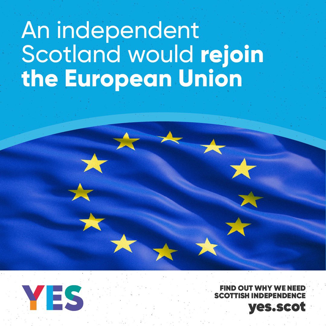 YesScot's tweet photo. 👇 The opportunities of re-joining the EU are enormous. It means an independent Scotland would:

🤝 Be inside the European Single Market, the largest single market in the world.
🇪🇺 Regain the right to study, work and live across the European Union.
📉 Escape the damage of Brexit. https://t.co/IFUysHXd8h