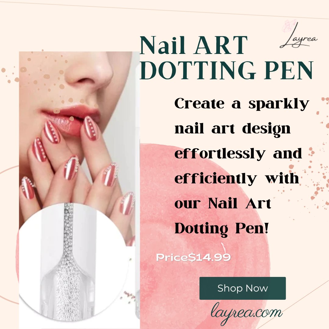 Layrea_'s tweet photo. NAIL ART DOTTING PEN
👉Sale price$14.99 
🪞It features a unique precision tool pre-loaded with high-quality beads. It is designed to create fabulous 3D nail art easily and quickly. 
👉 ORDER NOW- https://t.co/YNFhZGkUjT 
#WakeupAndMakeup #makeupartist  #nailart https://t.co/3NGeviqO93